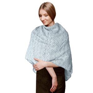 7893 Peru Alpaca Peruvian Pashmina Shawl Wrap Ruana 61 X 22 Inches